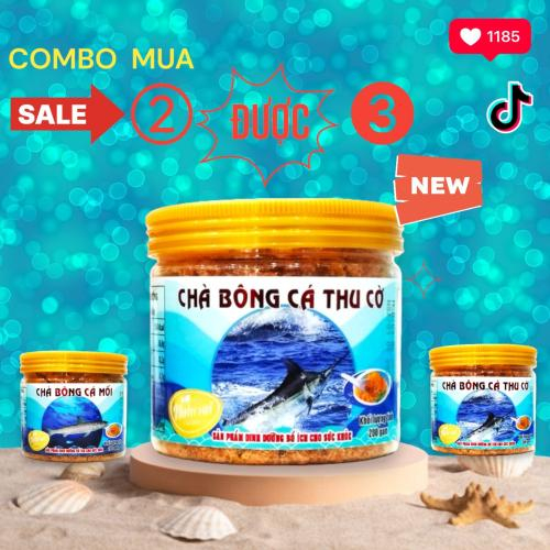 Combo | 02 Chà Bông Cá Thu Cờ Tặng 01 Chà Bông Cá Mối