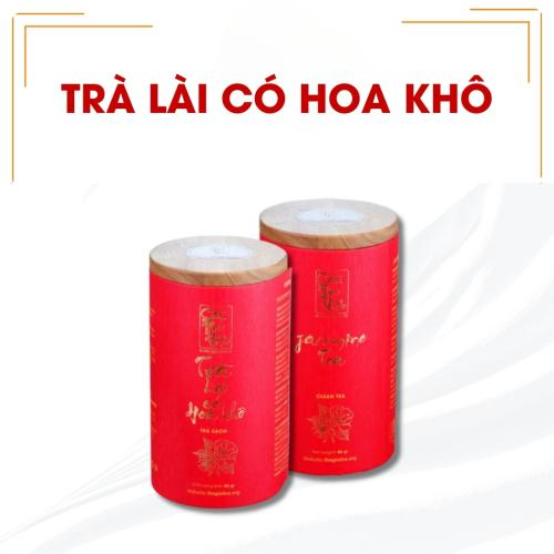 Trà Lài Có Hoa Khô Cao Cấp Nắp Gỗ 85g