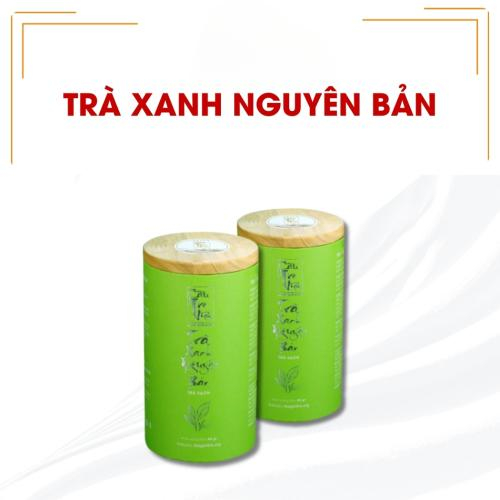 Trà Xanh Nguyên Bản Cầu Tre Việt Lon Tròn Nắp Gỗ 85g