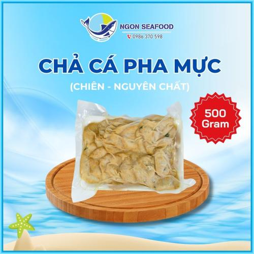Chả Cá Pha Mực Nguyên Chất (Chiên) - Hút Chân Không - Khay 500gr