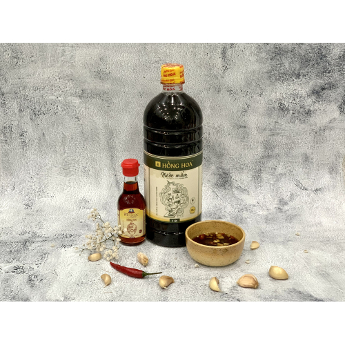 Nước Mắm Nhĩ Cá Cơm Truyền Thống Phú Quốc Hồng Hoa 40 Độ Đạm - Chai Thủy Tinh 60ml