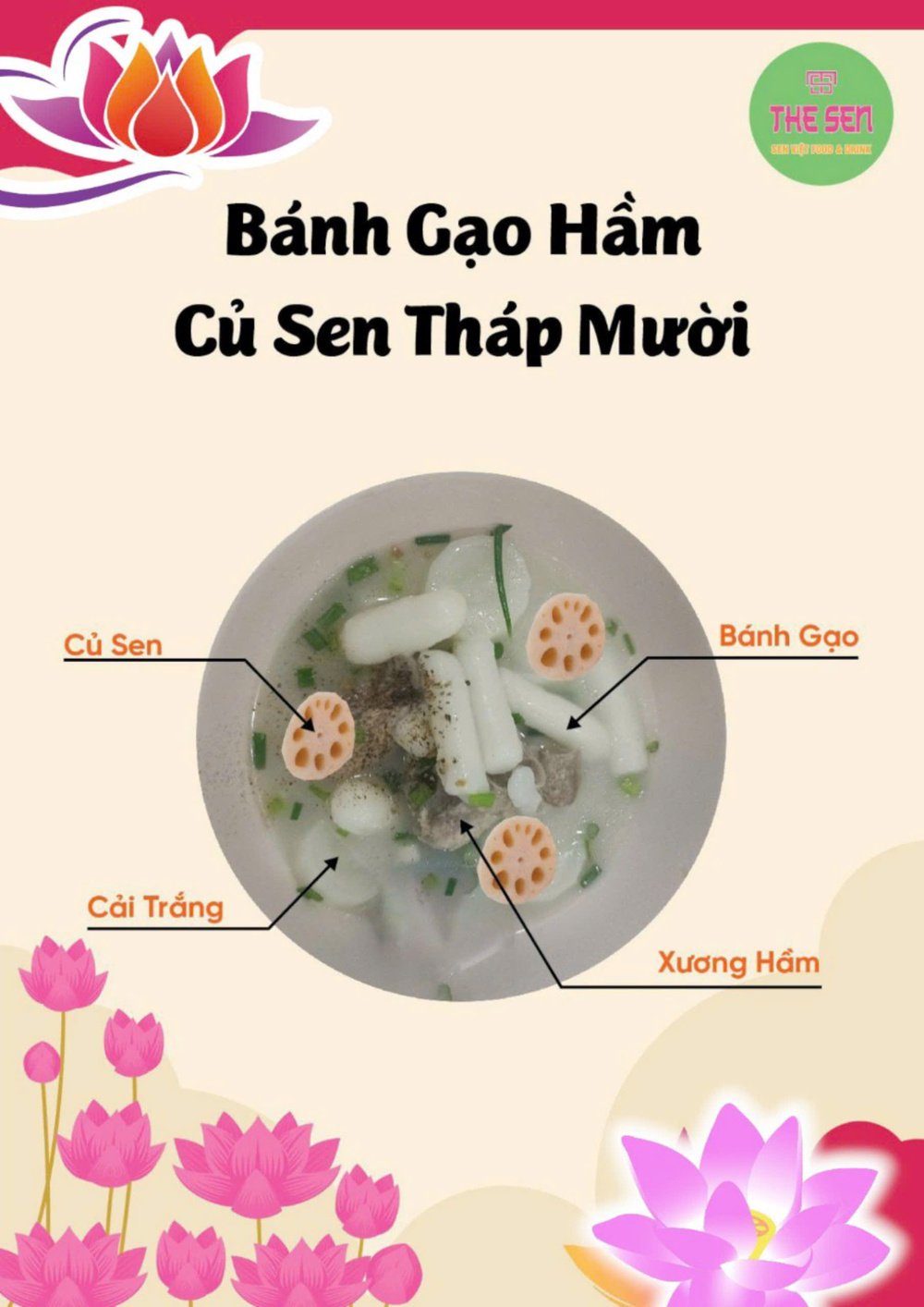 Bánh gạo hầm củ sen Tháp Mười