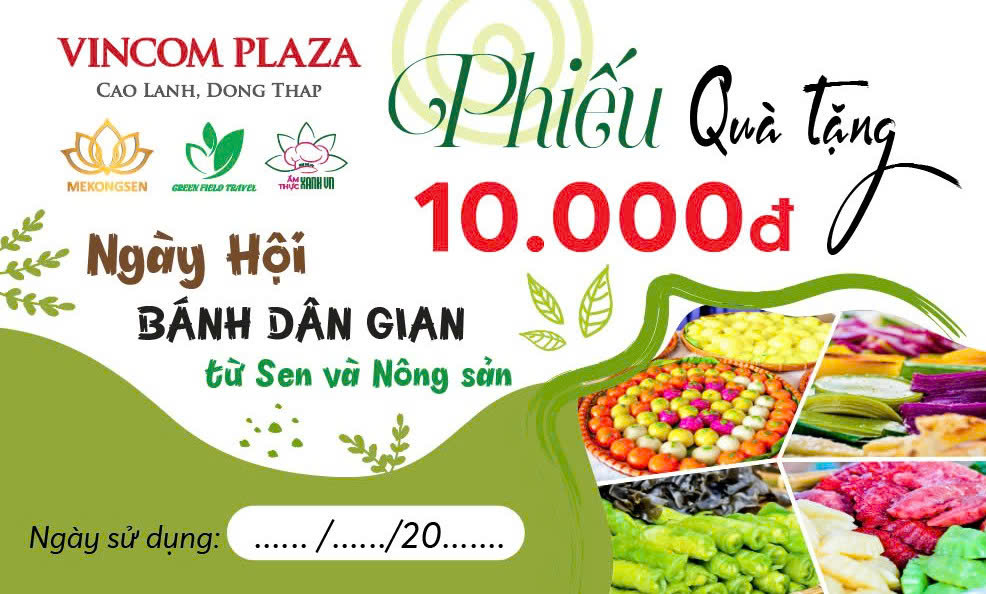 Gift Coupon tại Ngày Hội Bánh Dân Gian Từ Sen Và Nông sản