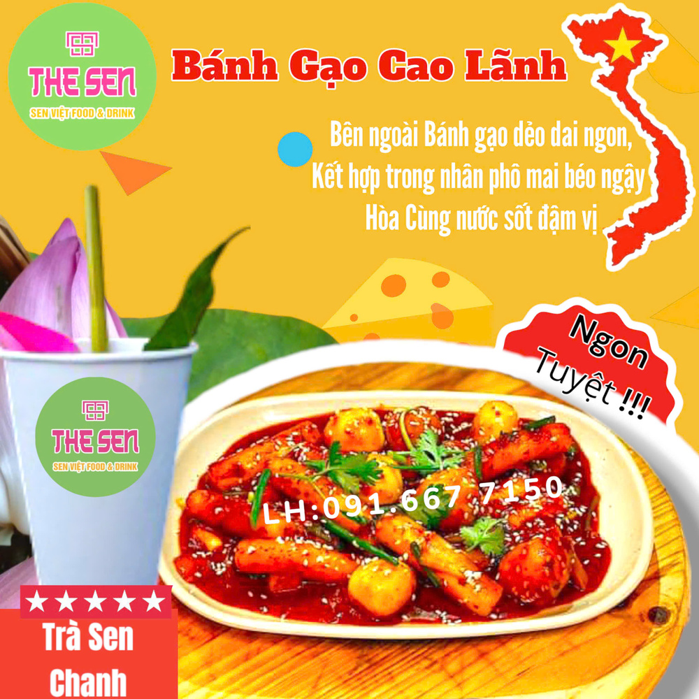 Bánh gạo Cao Lãnh + Trà sen chanh