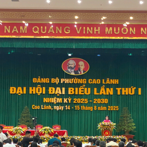 Không khí của buổi Đại Hội Đại Biểu Đảng Bộ Phường Cao Lãnh Lần Thứ I, Nhiệm Kỳ 2025 – 2030