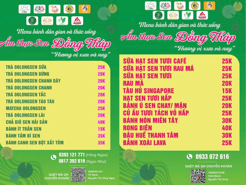 Đồng Tháp góp mặt tại Ngày hội với 2 gian hàng Ẩm thực Sen đặc trưng