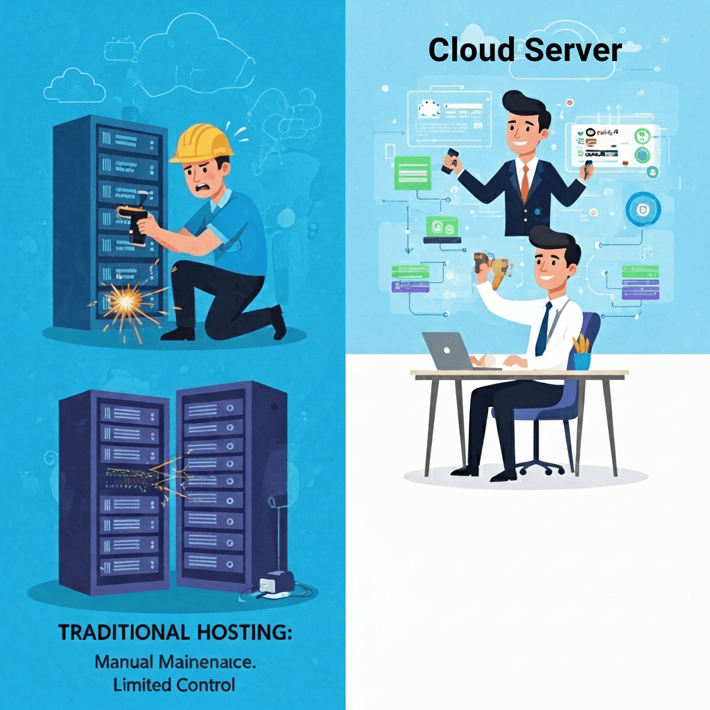 So Sánh Hosting Và Cloud Server: Website Doanh Nghiệp Nên Chọn Giải Pháp Nào?