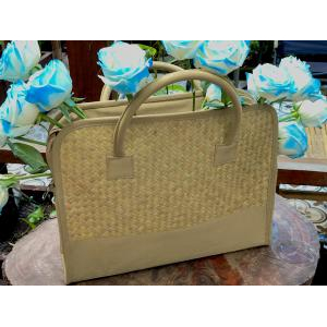 Cặp Laptop Cỏ Bàng 14" Thủ Công Chống Sốc | Thảo Điền Phú Mỹ